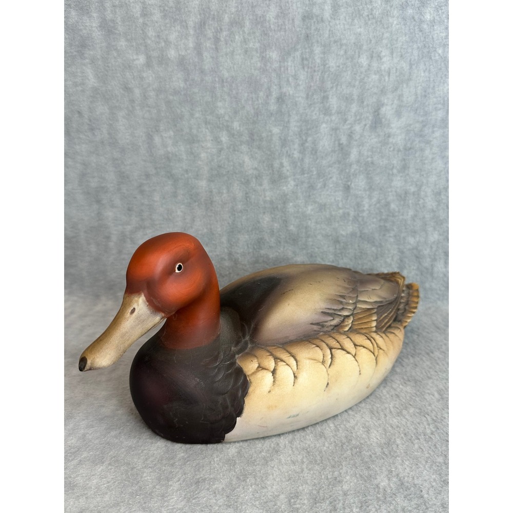 Vintage Sadek Canvasback Redhead Duck Decoy Figurine Ceramic Decor Japan 12.5"
